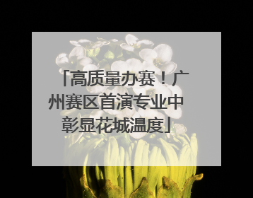 高质量办赛！广州赛区首演专业中彰显花城温度