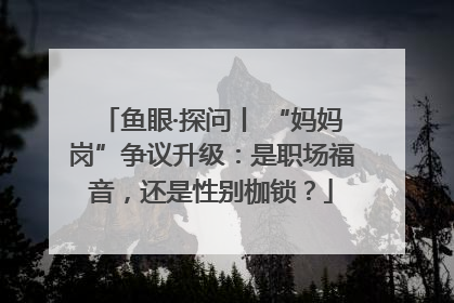 鱼眼·探问丨 “妈妈岗”争议升级：是职场福音，还是性别枷锁？