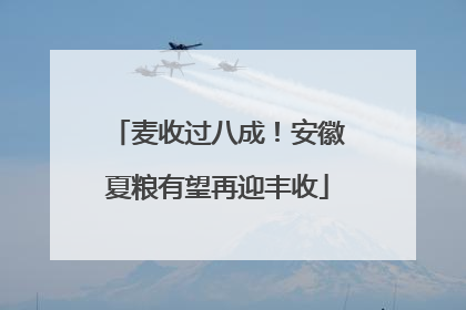 麦收过八成！安徽夏粮有望再迎丰收