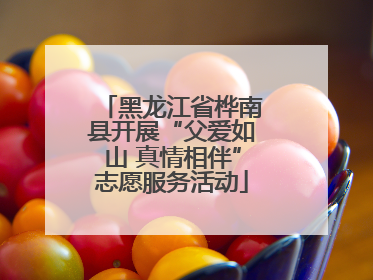 黑龙江省桦南县开展“父爱如山 真情相伴”志愿服务活动
