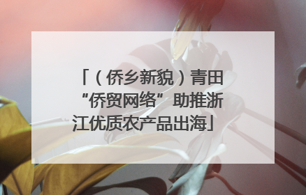 （侨乡新貌）青田“侨贸网络”助推浙江优质农产品出海