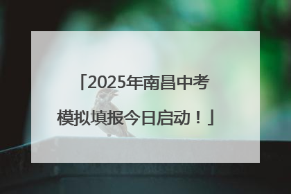 2025年南昌中考模拟填报今日启动！