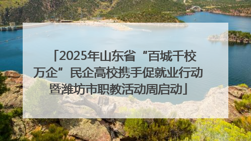 2025年山东省“百城千校万企”民企高校携手促就业行动暨潍坊市职教活动周启动