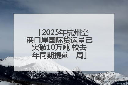 2025年杭州空港口岸国际货运量已突破10万吨 较去年同期提前一周