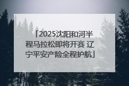 2025沈阳和河半程马拉松即将开赛 辽宁平安产险全程护航