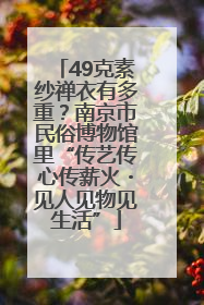 49克素纱禅衣有多重？南京市民俗博物馆里“传艺传心传薪火・见人见物见生活”