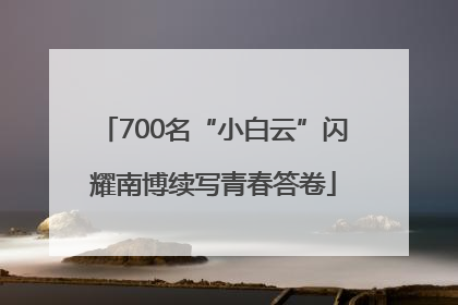700名“小白云”闪耀南博续写青春答卷