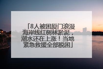 8人被困厦门浪漫海岸线红树林淤泥，潮水还在上涨！当地紧急救援全部脱困